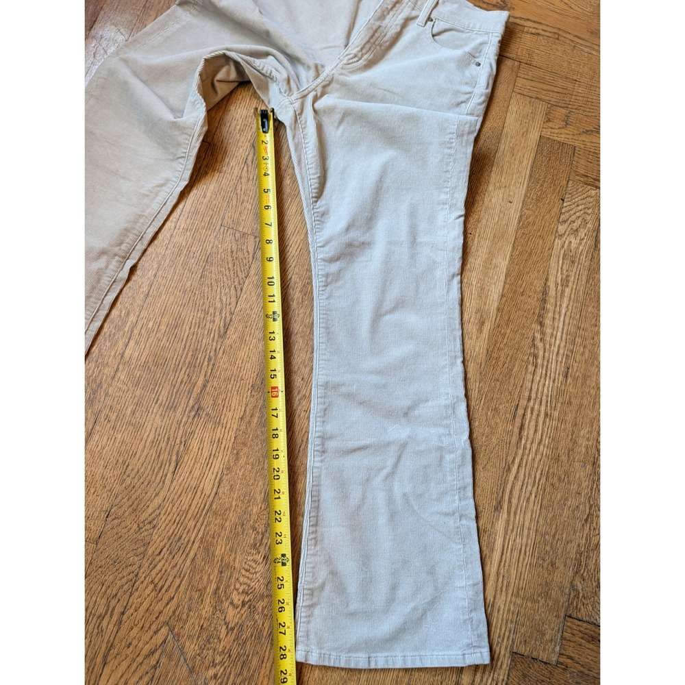 Uniqlo Womens Beige High Rise Corduroy Flare Pants Size 4 453627 Neutral Slim - Picture 8 of 8